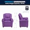 Flash Furniture Kids Recliner, 21-1/2" to 36-1/2" x 27", Upholstery Color: Lavender DG-ULT-KID-LAV-GG - alternate 5